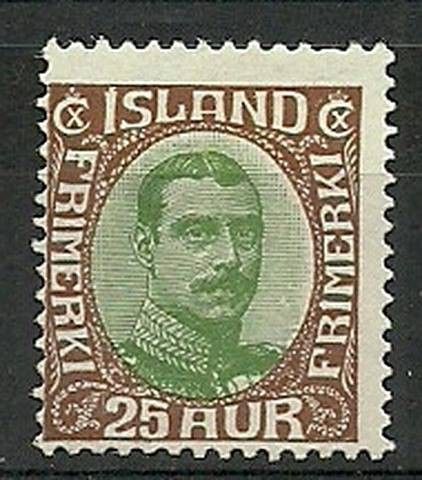 Znaczek Islandia 1920 Mi 92 Z podlepką *
