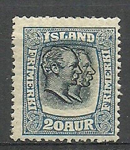 Znaczek Islandia 1915 Mi 82 Z podlepką *