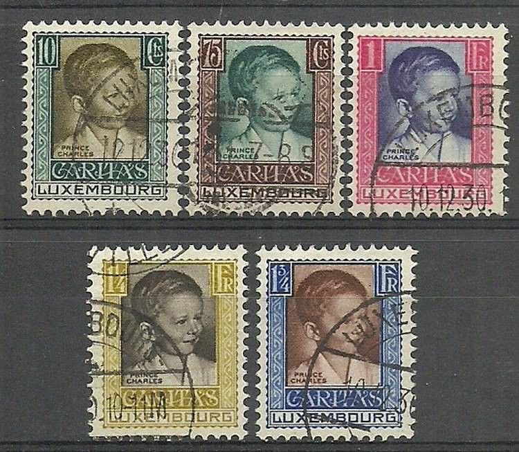 Znaczek Luksemburg 1930 Mi 227-231 Stemplowane