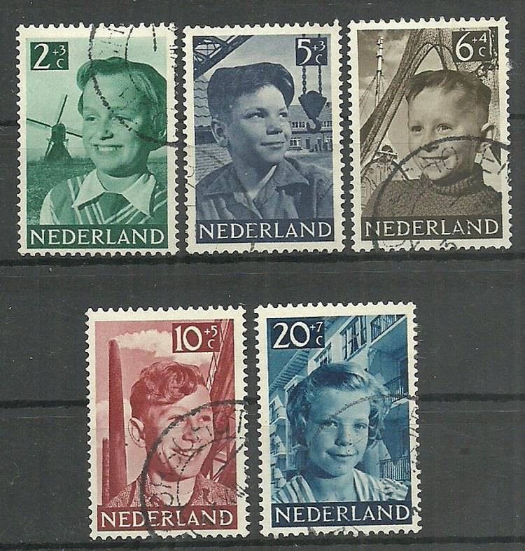 Znaczek Holandia 1951 Mi 575-579 Stemplowane