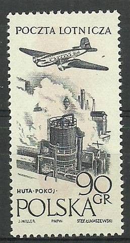 Znaczek Polska 1957 Mi 1035 Fi 890 Czyste **