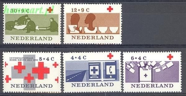 Znaczek Holandia 1963 Mi 801-805 Czyste **