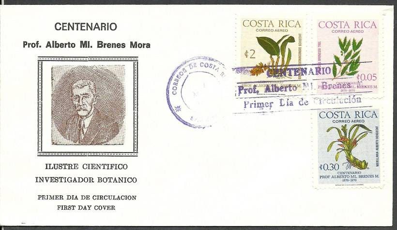 Znaczek Kostaryka 1976 Mi 933+934+936 FDC