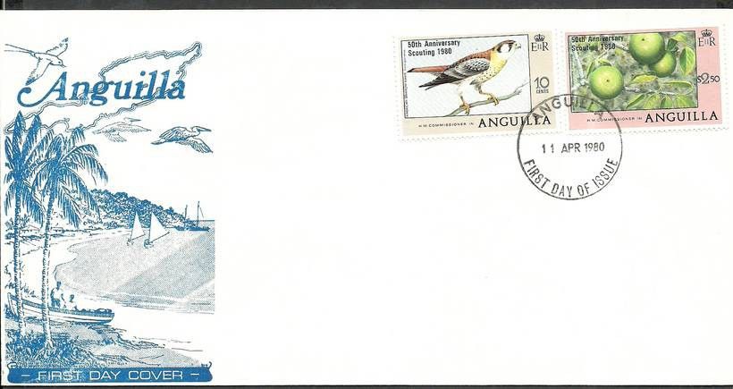 Znaczek Anguilla 1980 Mi 385-386 FDC