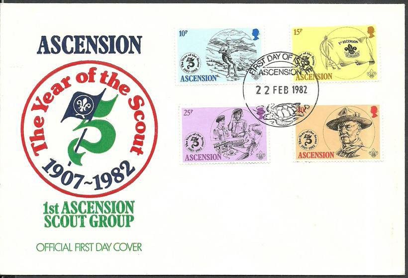 Znaczek Wyspa Wniebowstąpienia 1982 Mi 306-309 FDC