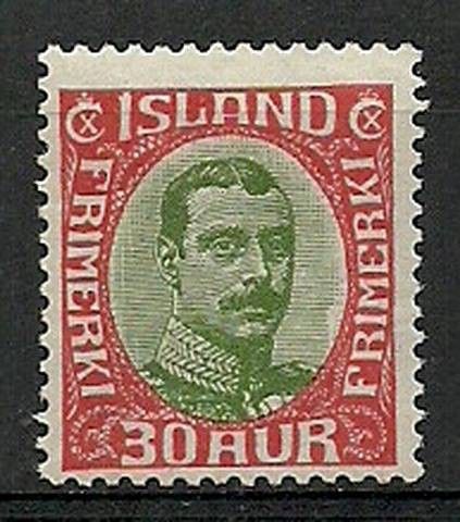 Znaczek Islandia 1920 Mi 93 Czyste **