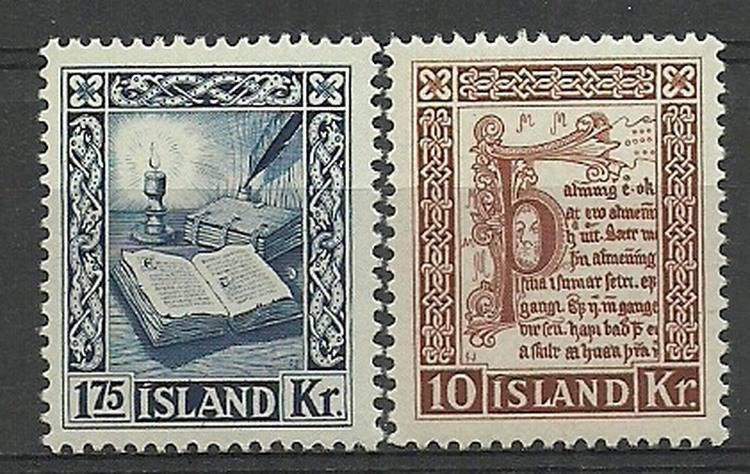 Znaczek Islandia 1953 Mi 290-291 Czyste **