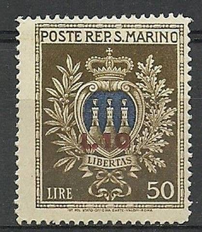 Znaczek San Marino 1946 Mi 351 Czyste **