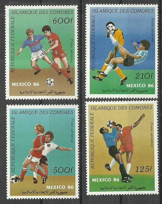 Znaczek Komory 1986 Mi 777-780 Czyste **