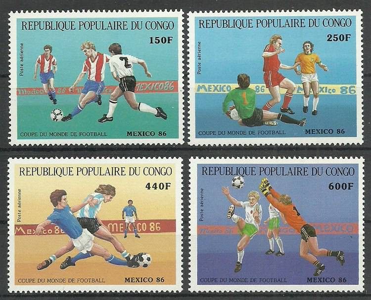 Znaczek Kongo 1986 Mi 1040-1043 Czyste **