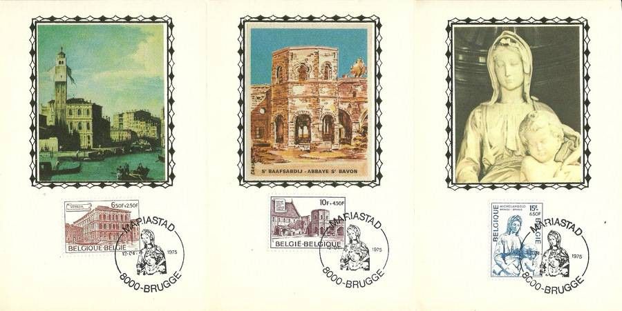Znaczek Belgia 1975 Mi 1811-1813 Karta Max