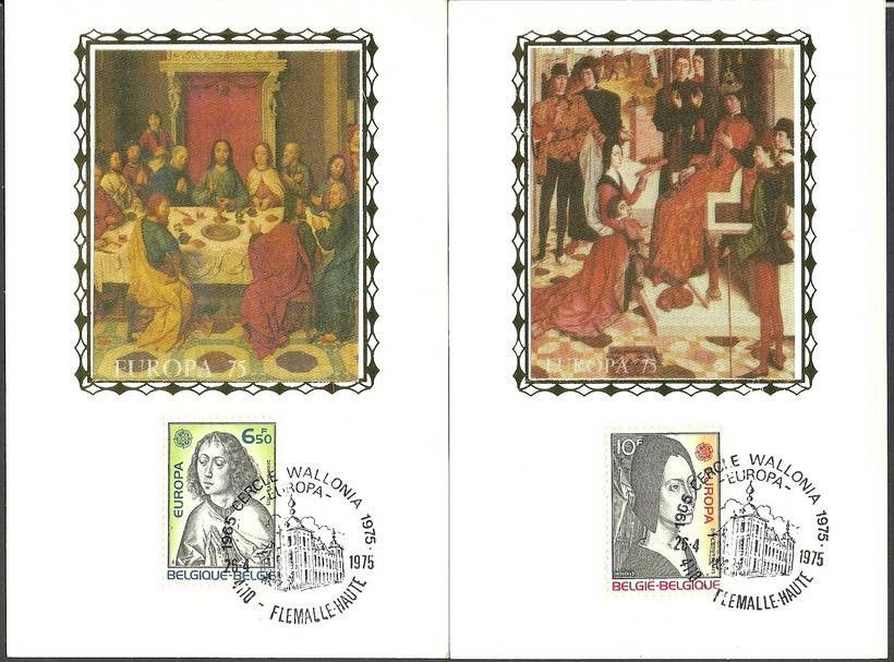 Znaczek Belgia 1975 Mi 1818-1819 Karta Max
