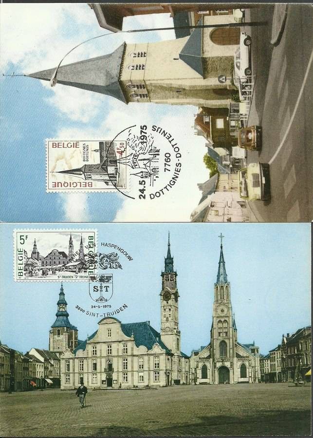 Znaczek Belgia 1975 Mi 1824-1825 Karta Max