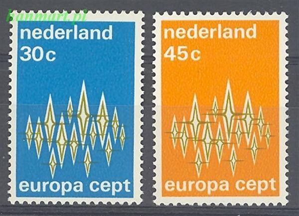 Znaczek Holandia 1972 Mi 987-988 Czyste **