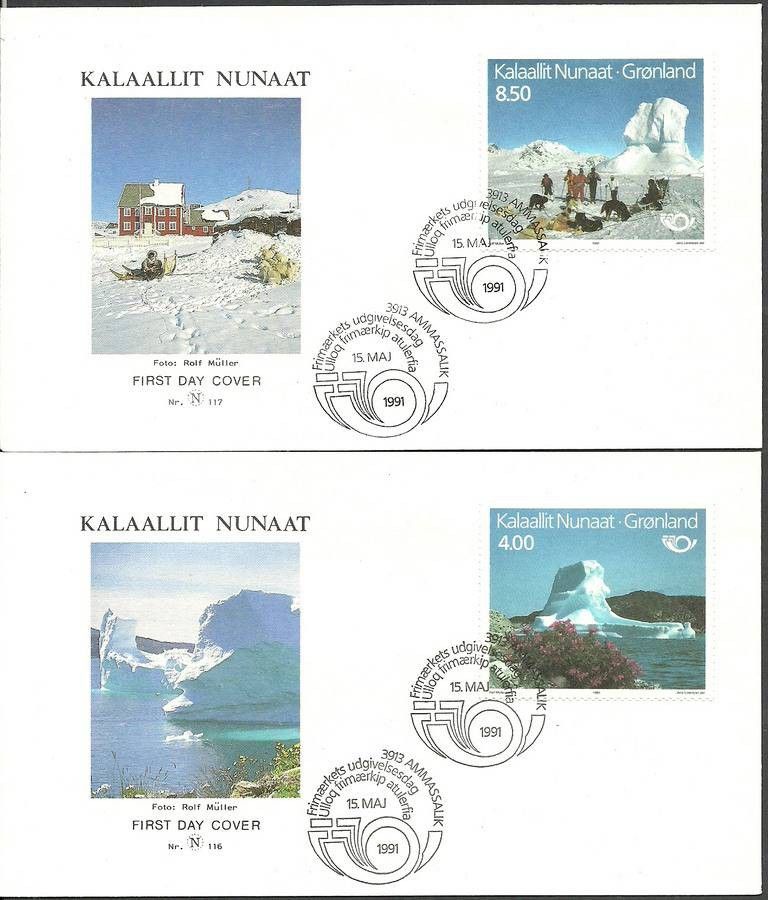 Znaczek Grenlandia 1991 Mi 217-218 FDC