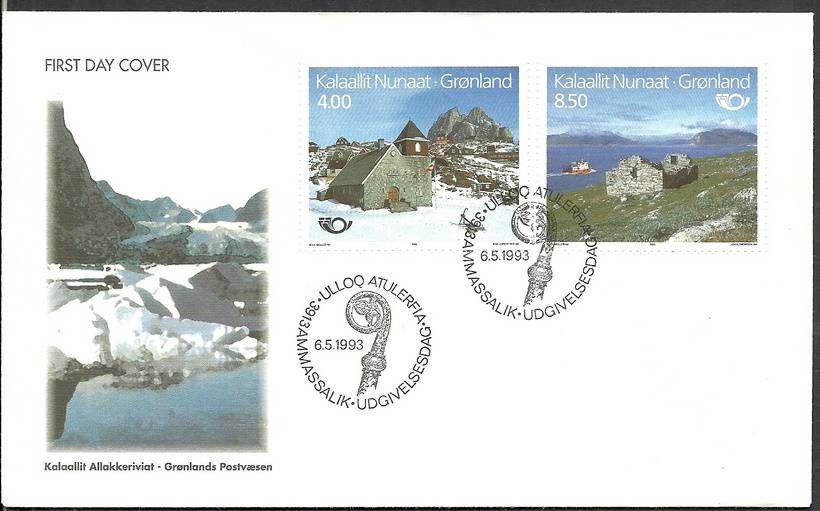 Znaczek Grenlandia 1993 Mi 234-235 FDC