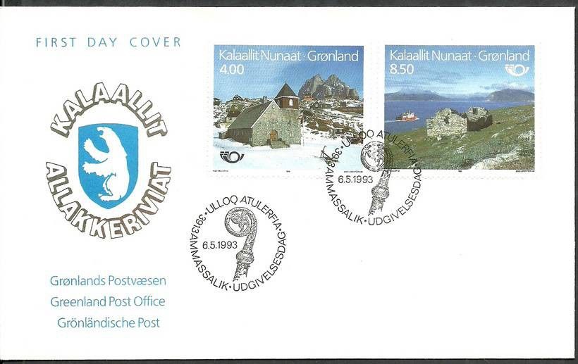 Znaczek Grenlandia 1993 Mi 234-235 FDC
