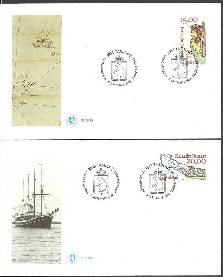 Znaczek Grenlandia 1996 Mi 294-295 FDC