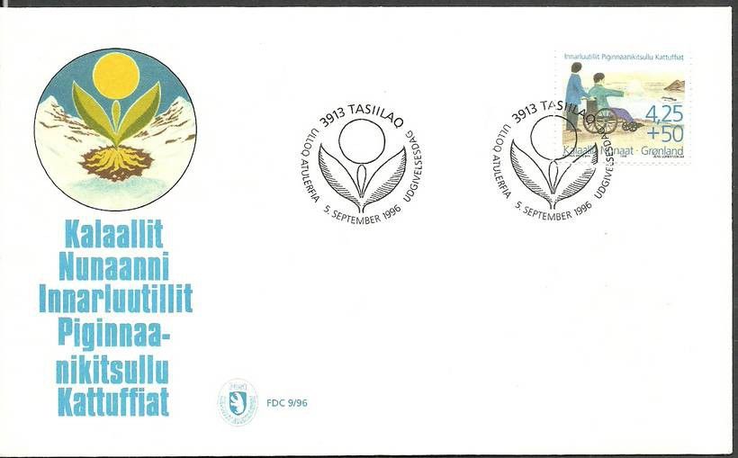 Znaczek Grenlandia 1996 Mi 296y FDC