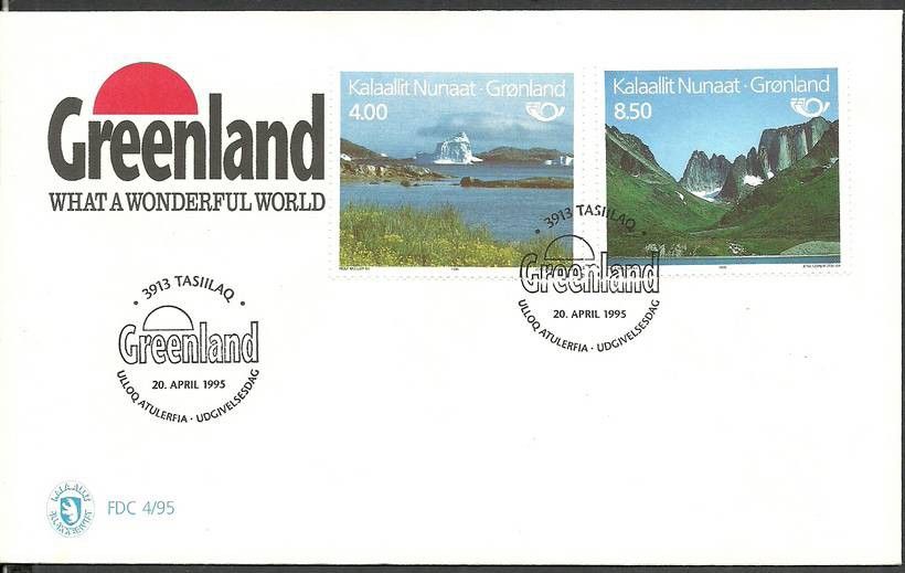 Znaczek Grenlandia 1995 Mi 260-261 FDC