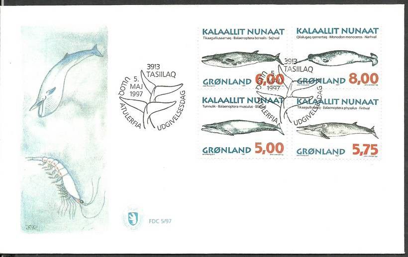 Znaczek Grenlandia 1997 Mi 305-308 FDC