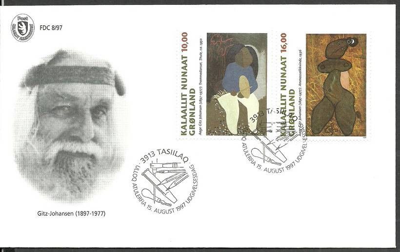 Znaczek Grenlandia 1997 Mi 310-311 FDC