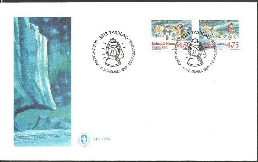 Znaczek Grenlandia 1997 Mi 313-314 FDC