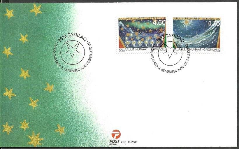 Znaczek Grenlandia 2000 Mi 359-360 FDC