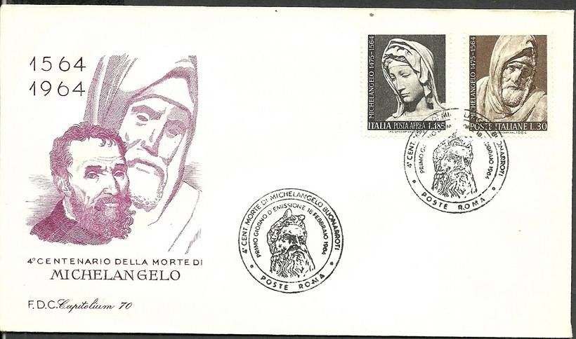 Znaczek Włochy 1964 Mi 1159-1160 FDC