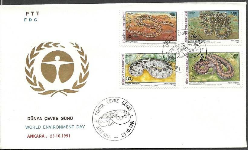 Znaczek Turcja 1991 Mi 2938-2941 FDC