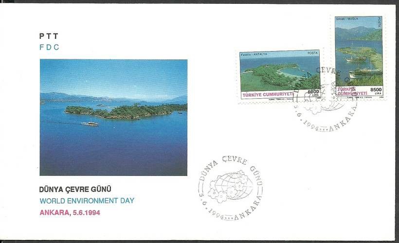 Znaczek Turcja 1994 Mi 3019-3020 FDC