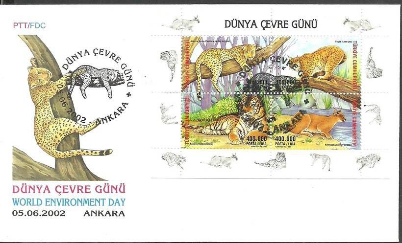 Znaczek Turcja 2002 Mi bl 48 FDC