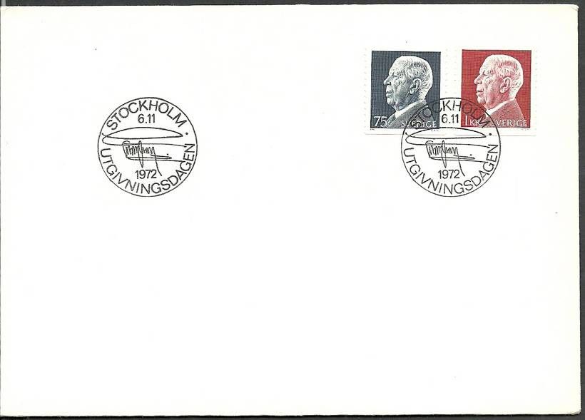 Znaczek Szwecja 1972 Mi 779-780A FDC