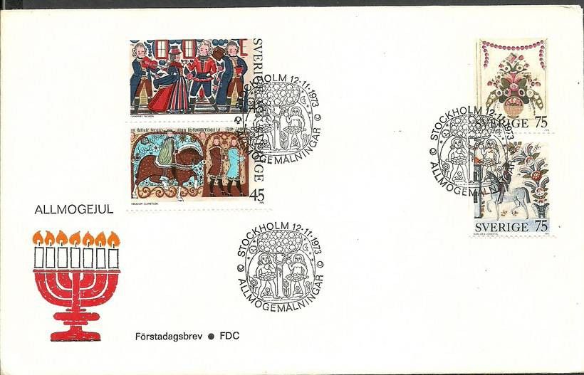 Znaczek Szwecja 1973 Mi 828-831 FDC