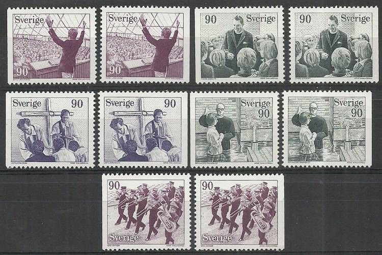 Znaczek Szwecja 1978 Mi 1016-1020DlDr Czyste **