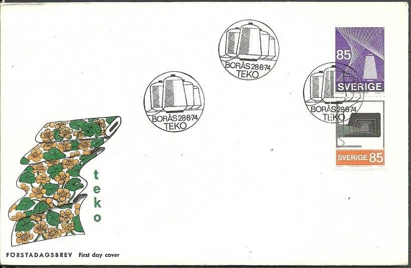 Znaczek Szwecja 1974 Mi 864-865 FDC