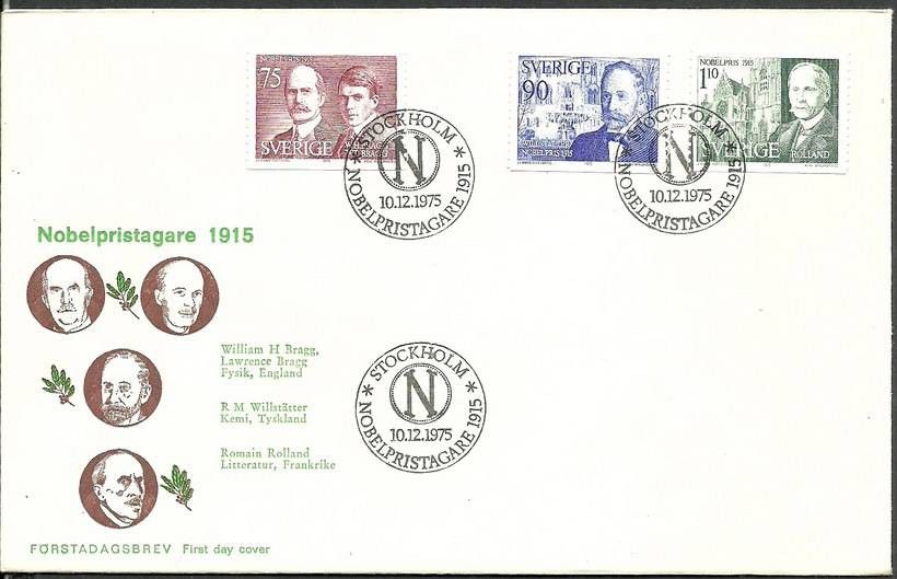 Znaczek Szwecja 1975 Mi 932-934 FDC