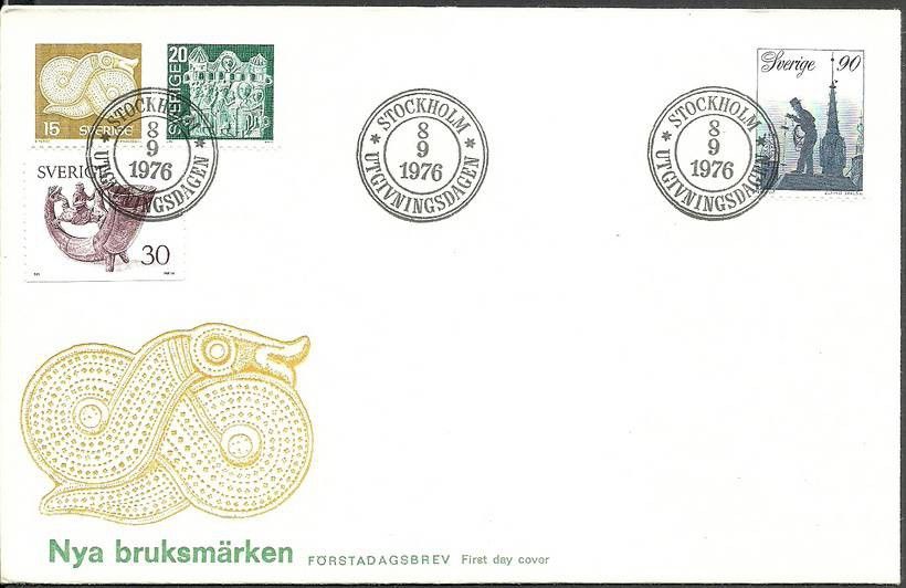 Znaczek Szwecja 1976 Mi 954-957 FDC