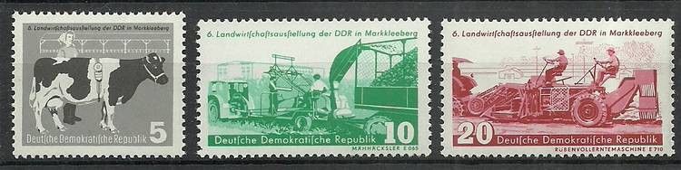 Znaczek NRD / DDR 1958 Mi 628-630 Czyste **