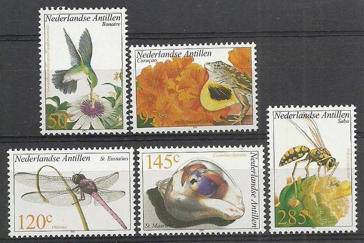 Znaczek Antyle Holenderskie 2002 Mi 1134-1138 Czyste **