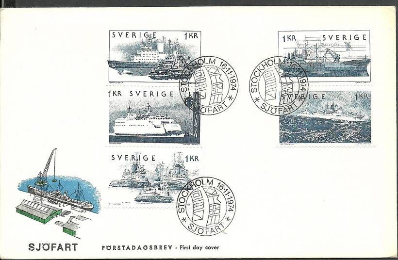 Znaczek Szwecja 1974 Mi h-blatt 75 FDC