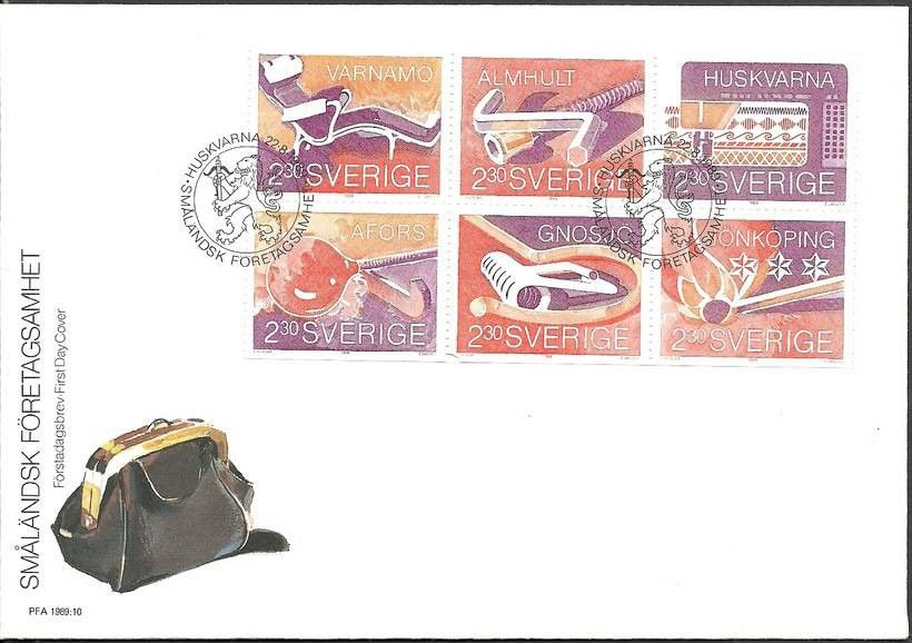 Znaczek Szwecja 1989 Mi h-blatt 169 FDC