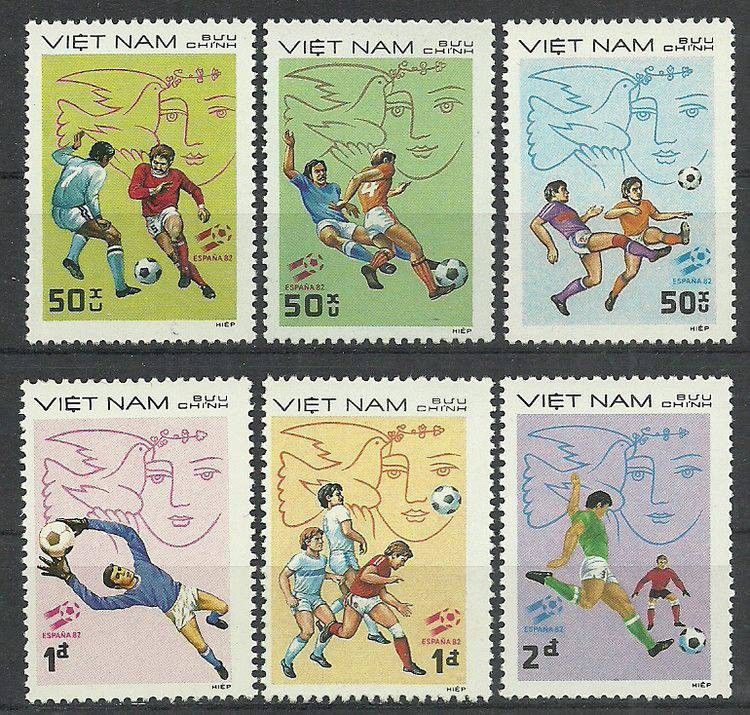 Znaczek Wietnam 1982 Mi 1248-1253 Czyste **