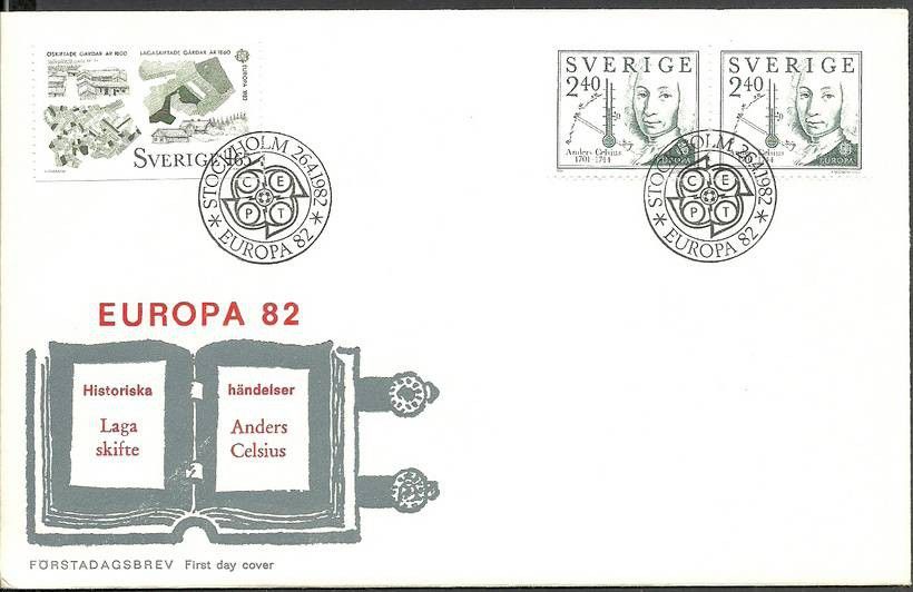 Znaczek Szwecja 1982 Mi 1187-1188DlDr FDC