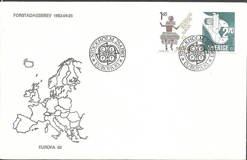 Znaczek Szwecja 1983 Mi 1237-1238 FDC