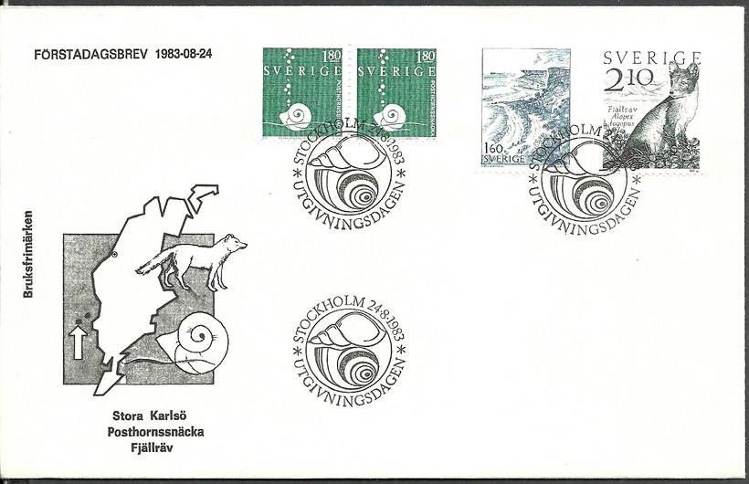 Znaczek Szwecja 1983 Mi 1246-1248 FDC
