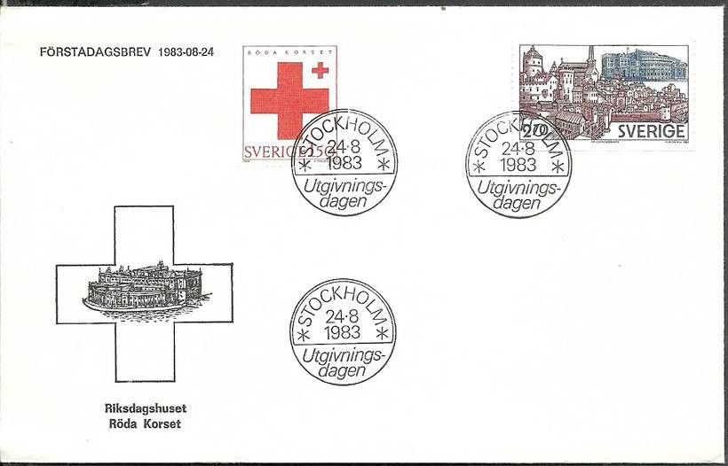 Znaczek Szwecja 1983 Mi 1251-1252 FDC