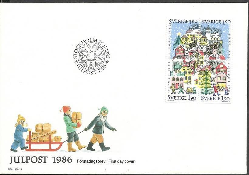 Znaczek Szwecja 1986 Mi 1409-1412 FDC
