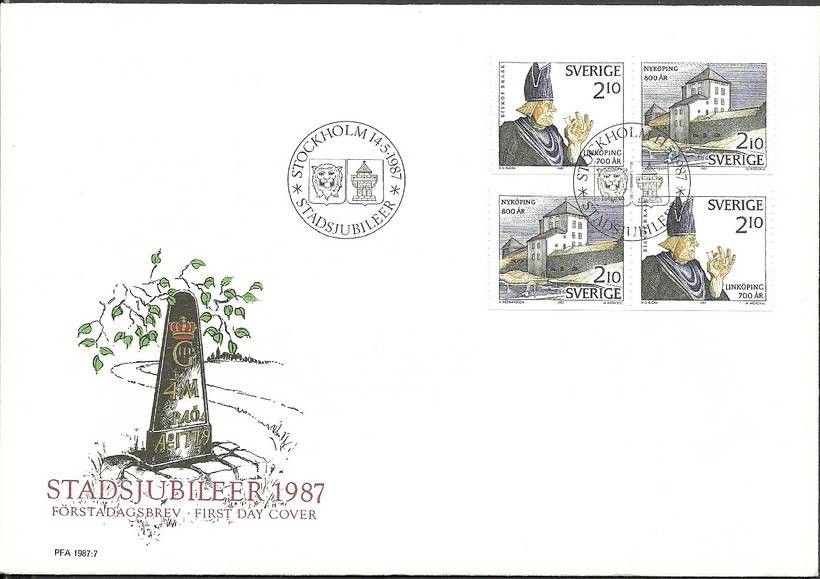 Szwecja 1987 Mi 1441-1442 FDC