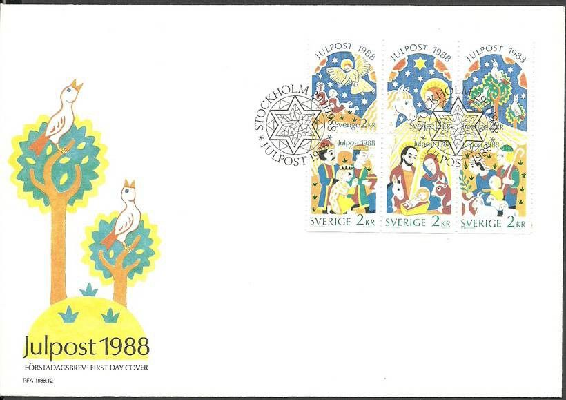 Znaczek Szwecja 1988 Mi 1510-1515 FDC